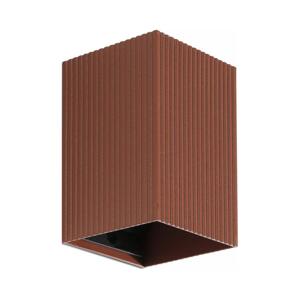 FARO Barcelona FARO 40537 - Nástenné svietidlo SOLE 1xGU10/8W/230V tehlová vrúbkovaná hranatý