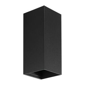 FARO Barcelona FARO 40566 - Nástenné svietidlo SOLE 2xGU10/8W/230V čierna vrúbkovaná hranatý