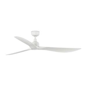 FARO Barcelona FARO 34363- Stropný látor OUTWOOD L biela pr. 150 cm IP44 + diaľkové ovládanie