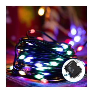 B.V.  -LED Vonkajšia vianočná reťaz 150xLED/8 funkcií 3xAA 15,3m IP44 multicolor
