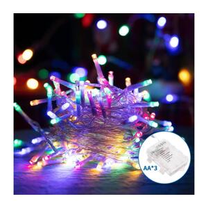 B.V.  - LED Vonkajšia vianočná reťaz 50xLED/8 funkcií 3xAA 5,3m IP44 multicolor