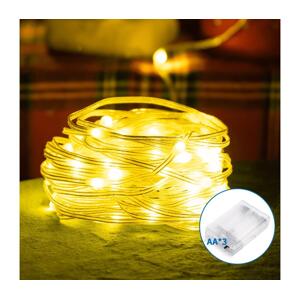 B.V.  - LED Vianočná reťaz 100xLED/3xAA 10,3m teplá biela