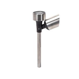 B.V.  - LED Solárna lampa LED/0,006W/1,2V 37,5cm chróm 2700K IP44