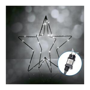 B.V.  - LED Vonkajšia vianočná dekorácia 3,6W/230V hviezda 30cm IP44 studená biela