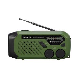 Sencor - Kempingové rádio s LED baterkou 5V/2000 mAh IPX4 zelená