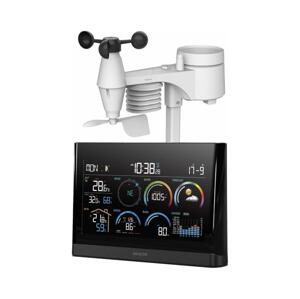 Sencor - Profesionálna meteostanica s LCD displejom a budíkom 5V/3xAAA + 3xAA