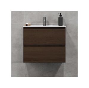 BATH DELUXE Kúpeľňová skrinka s umývadlom CONOR 61 cm orech