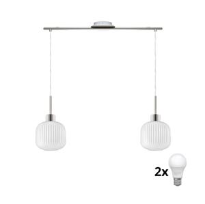 Eglo LED Závesné svietidlo HARMA 2xE27/60W/230V matný chróm/biely