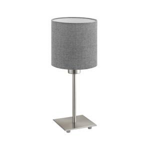 Eglo Eglo - Stolná lampa TUNJA 1xE27/60W/230V 26,5 cm matný chróm/šedá