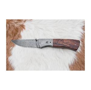Jiří Čurda Zatvárací damaškový nôž 8 cm ironwood