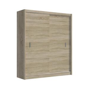Skriňa na šaty s posuvnými dverami SAPHIRA 203x215 cm dub sonoma