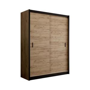 Skriňa na šaty s posuvnými dverami SAPHIRA 203x215 cm dub craft