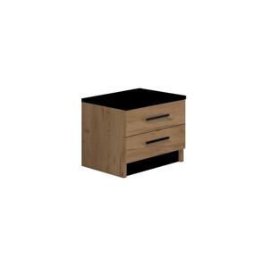 Nočný stolík TOD dub craft/čierna