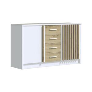 Komoda TAYLER biela/dub craft