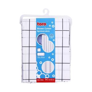 UTC Sprchový záves TORO EASY 178x199 cm biela/čierna