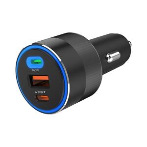 Winner Group Winner Group - Nabíjačka do auta 2xUSB-C + 1xUSB-A Power Delivery 130W čierna