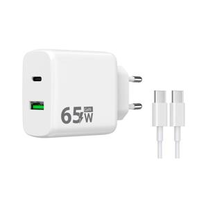 Winner Group Winner Group - Rychlonabíjací adaptér 2xUSB PD 65W + USB kábel USB-C / USB-C 1m
