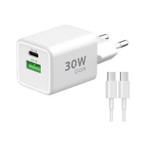 Winner Group Winner Group - Rychlonabíjací adaptér 2xUSB PD 30W + USB kábel USB-C / USB-C 1m