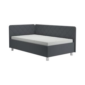 Blanář Čalúnená váľanda s úložným priestorom a matracom EMILE 110x200 cm šedá