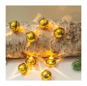 1v272 - LED Vianočná reťaz 10xLED/2xAA/teplá biela 1,8m rolničky