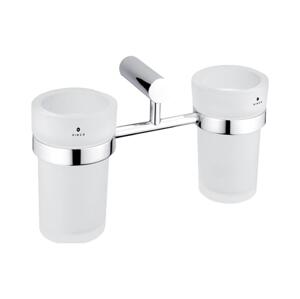 NIMCO NIMCO BR 11058DW-26 -Nástenný stojanček na kefky BORMO matné sklo/lesklý chróm