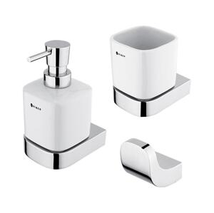 NIMCO NIMCO NK set-31K-26 - Dávkovač mydla, stojan na kefky a nástenný háčik NIKAU