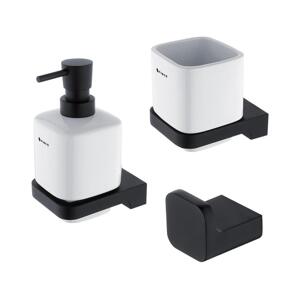 NIMCO NIMCO MAC set-31K-T-90 -Dávkovač mydla, stojan na kefky a nástenný háčik MAYA