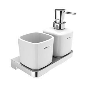 NIMCO NIMCO MA 2905831K-T-26 -Nástenný dávkovač mydla a stojan na kefky MAYA 320 ml