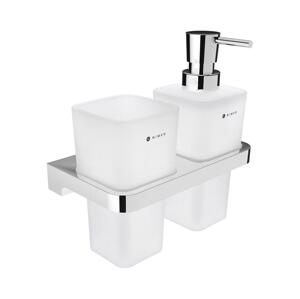 NIMCO NIMCO MA 2905831H-26 - Nástenný dávkovač mydla a stojan na kefky MAYA 290 ml