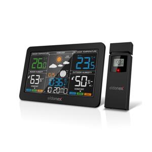 Eldonex ELDONEX EWS-1010-BK - Meteostanica s LCD displejom 2xAAA čierna
