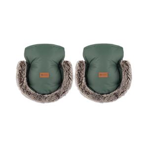 Petite&Mars PETITE&MARS - Rukávniky na kočík FURRY Veritable Khaki