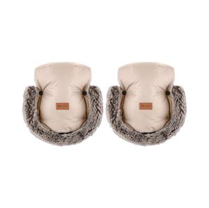 Petite&Mars PETITE&MARS - Rukávniky na kočík FURRY Rose Petal