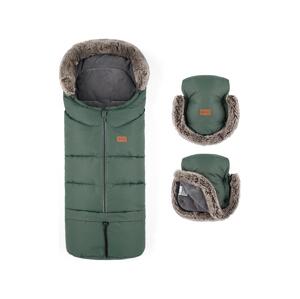 Petite&Mars PETITE&MARS -SADA Detský fusak 4v1 ARCTIC + rukávniky na kočík Veritable Khaki
