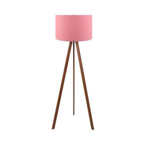 Stojacia lampa AYD 1xE27/40W/230V ružová/hnedá