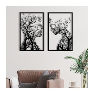 SADA 2x Nástenná dekorácia 86x63 cm strom života kov