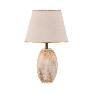 Stolná lampa RAMZES 1xE27/40W/230V krémová/zlatá