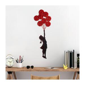 Nástenná dekorácia 100x34 cm dievča kov/mach