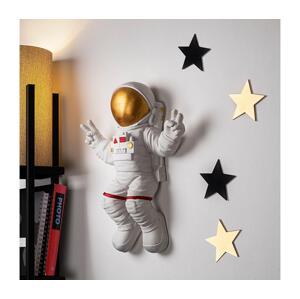 Nástenná dekorácia 47x35 cm astronaut zlatá