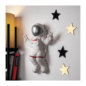 Nástenná dekorácia 47x35 cm astronaut strieborná