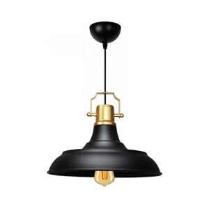 Luster na lanku AYD 1xE27/40W/230V čierna/zlatá
