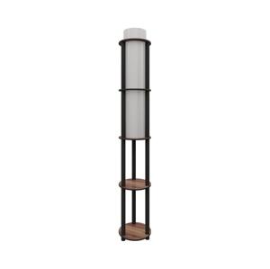 Stojacia lampa s poličkami NOTO 1xE27/40W/230V hnedá/čierna