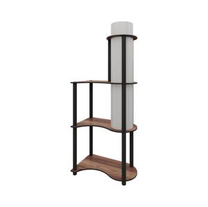 Stojacia lampa s poličkami NOTO 1xE27/40W/230V hnedá/čierna