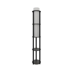 Stojacia lampa s poličkami NOTO 1xE27/40W/230V čierna