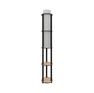 Stojacia lampa s poličkami NOTO 1xE27/40W/230V béžová/čierna