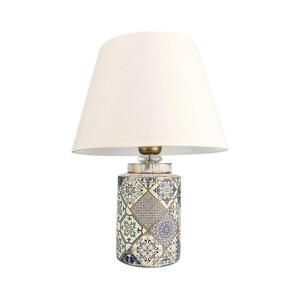 Stolná lampa RAMZES 1xE27/40W/230V biela/šedá