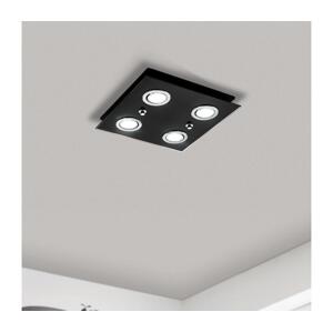 Eglo 33804 - LED Stropné svietidlo GRATTINO 4xGU10/2,8W/230V 3000K čierna