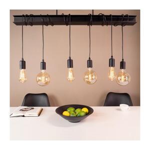 Eglo 43712 - Luster na lanku TOWNSHEND 6xE27/60W/230V čierna