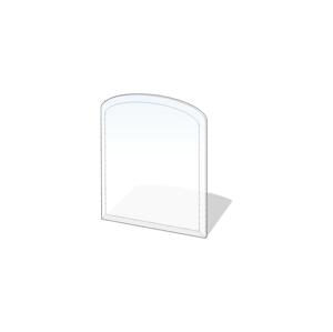 Lienbacher Sklo pod kachle 1200x1000x6 mm poloblúk