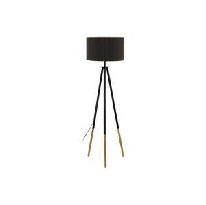 Eglo 55291 - Stojacia lampa BIDFORD 1xE27/60W/230V čierna/hnedá