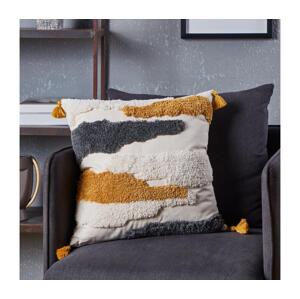 Eglo Eglo 420002 - Dekoračný vankúš CHEVERY 45x45 cm žltá/šedá